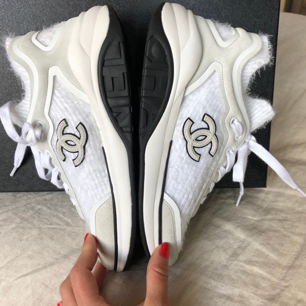 White Chanel sneakers
